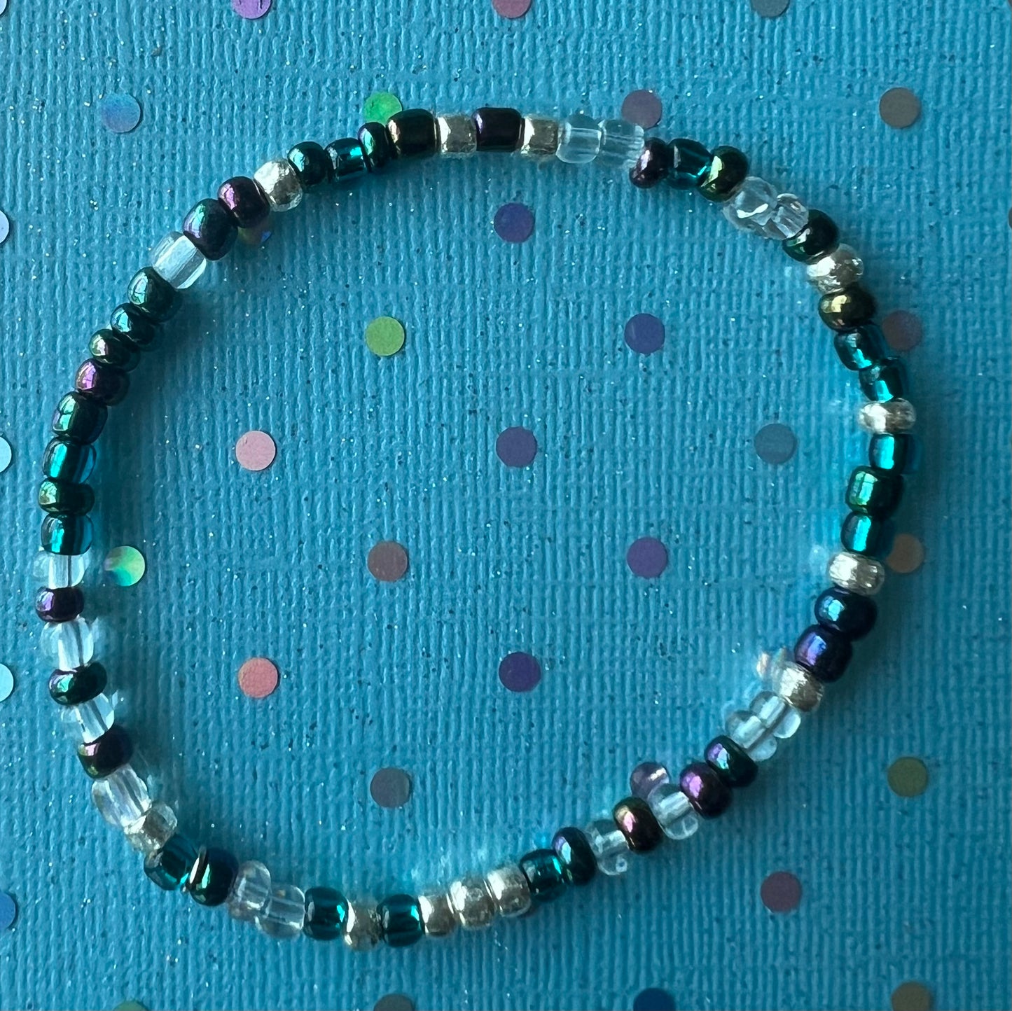 Lennox Bracelet | Teal Clear Watercolor