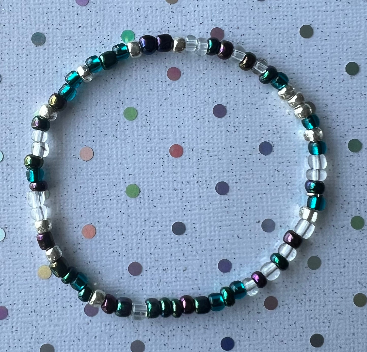 Lennox Bracelet | Teal Clear Watercolor
