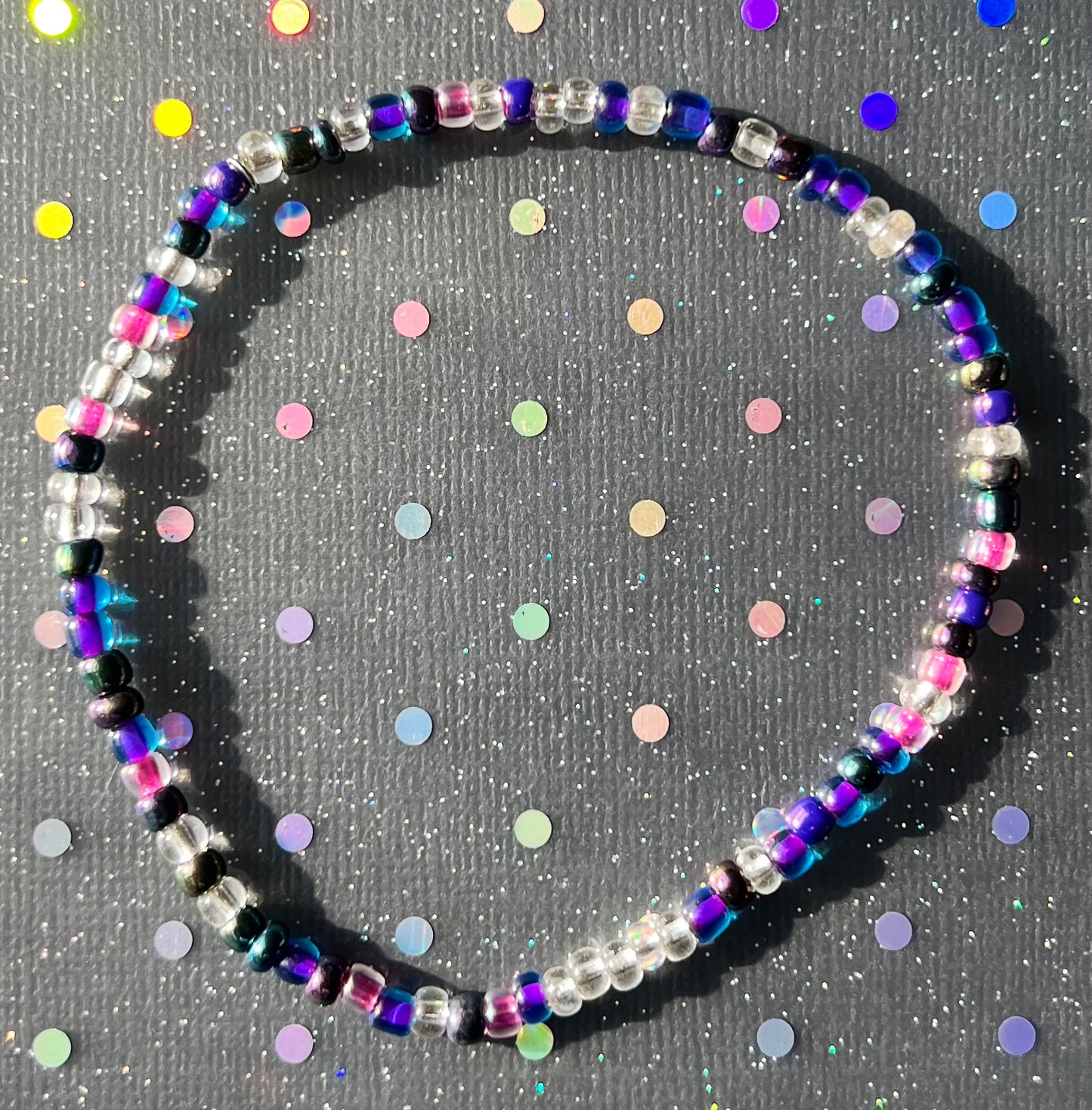 Alchemy Anklet | Clear Purple Hot Pink